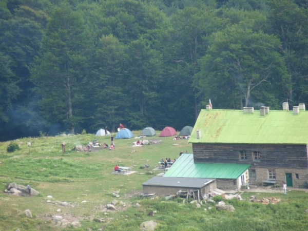Хижа Рай и палатката ни за аквичоп